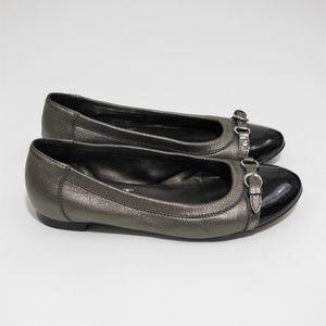 Attilio Giusti Leombruni Leather Ballet Flat Sz 38
